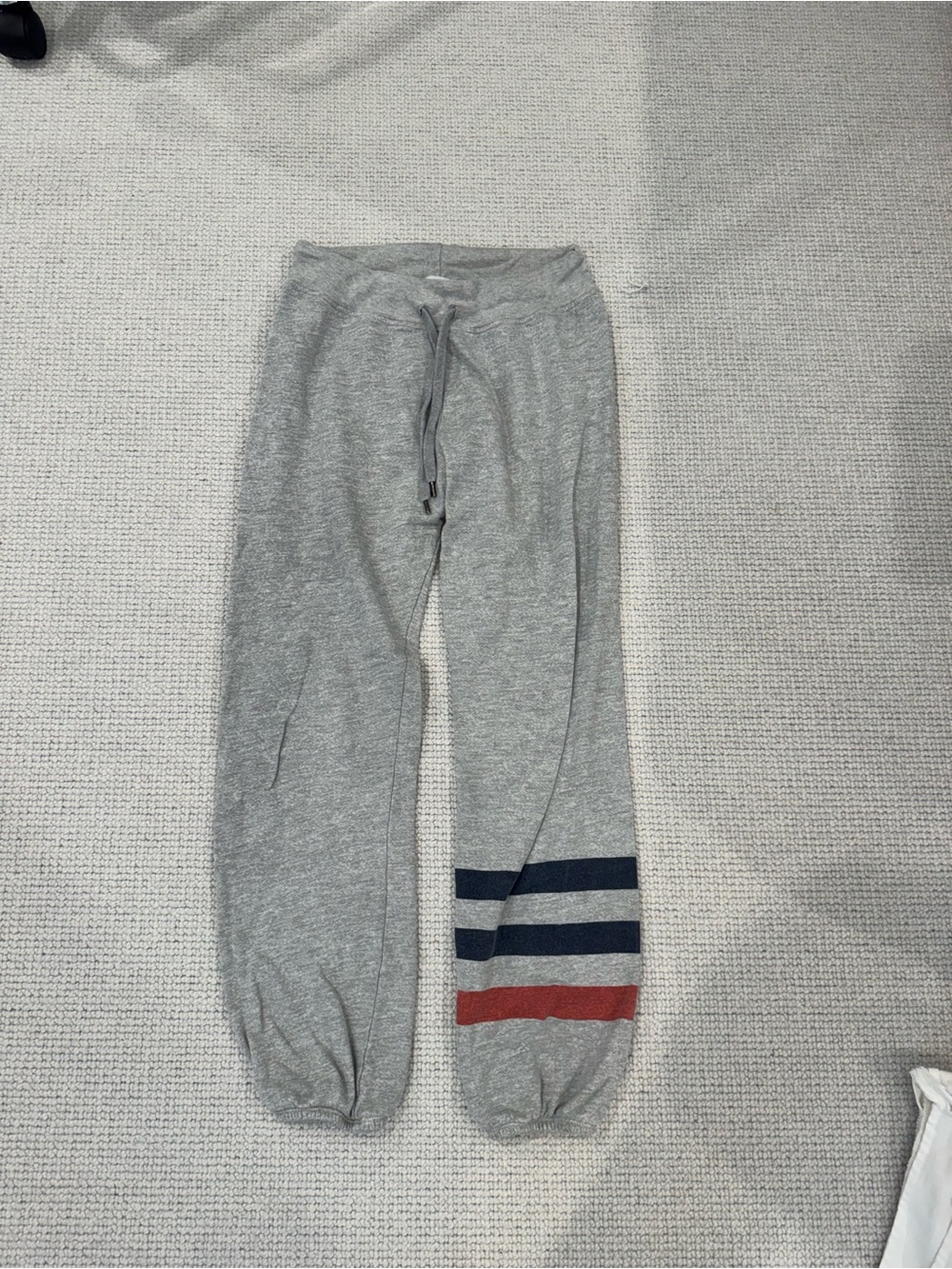 Sundry Gray Track Joggers with Navy and Red Stripe Detail